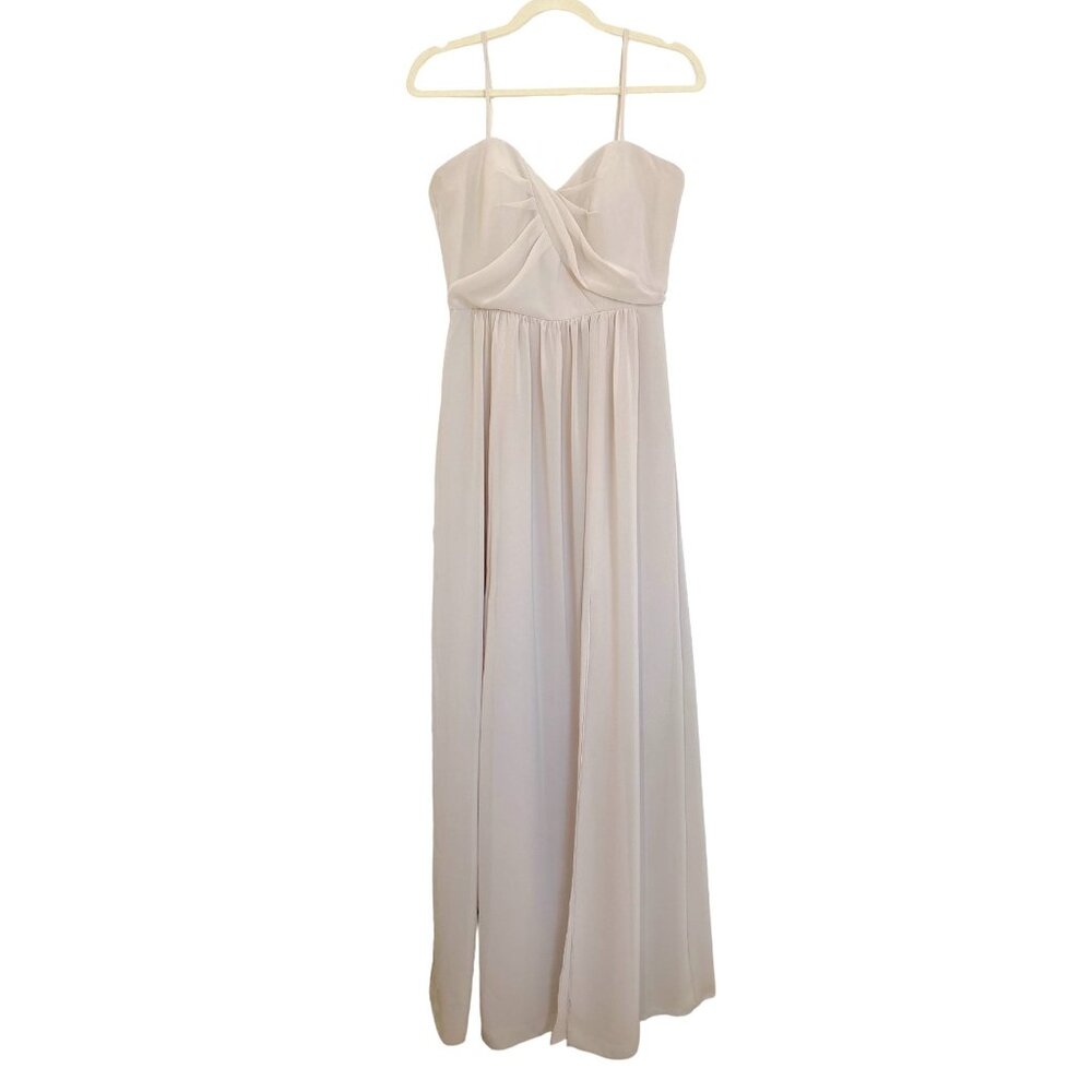 Women's Tan Social Bridesmaid Long Dress Formal